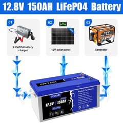 LiFePO4 Deep Cycle Lithium Battery 12V/24V/48V 150Ah 300Ah 450Ah 600Ah For RV