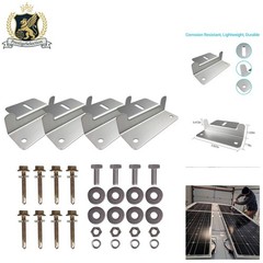 Versatile Aluminum Solar Panel Z Brackets for RVs, Trailers & Boats – Set of 4