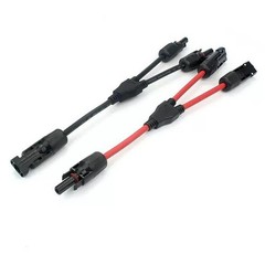 2Pcs Y Branch Solar Connector 30A 1000V PV Panel Cable Wire Parallel Adapter