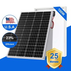 100W Watts 12V Volt Monocrystalline Solar Panel PV Power For RV Marine Rooftop