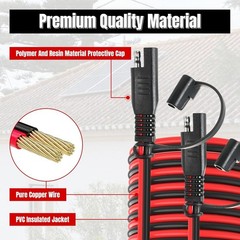 6FT 10AWG SAE Extension Cable for Solar Panel RV Battery Automotive