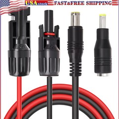 Solar Panel Connector to DC 8mm Adapter Extension Cable 16 AWG with DC 5.5mmx2.5