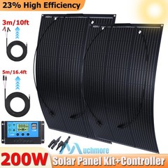 400W Mono Solar Panel w/Controller Portable Power Home Camping RV Battery Charge