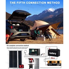 US 10000W Solar Kit | Includes Inverter, 2pcs 200W Solar Panels 100A Controlle7W