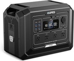 1 Portable Station 2000W (Surge 4500W)1024Wh LiFePO4 Battery, Expandable to 5kWh