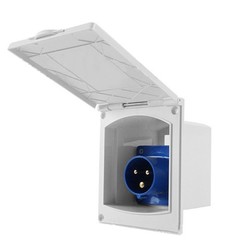 Sturdy 16A Waterproof Socket for External Use in RVs and Trailers IP44 Rated