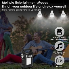 Solar Power Station Rechargeable Backup Power Bank Flashlight Portable Power New