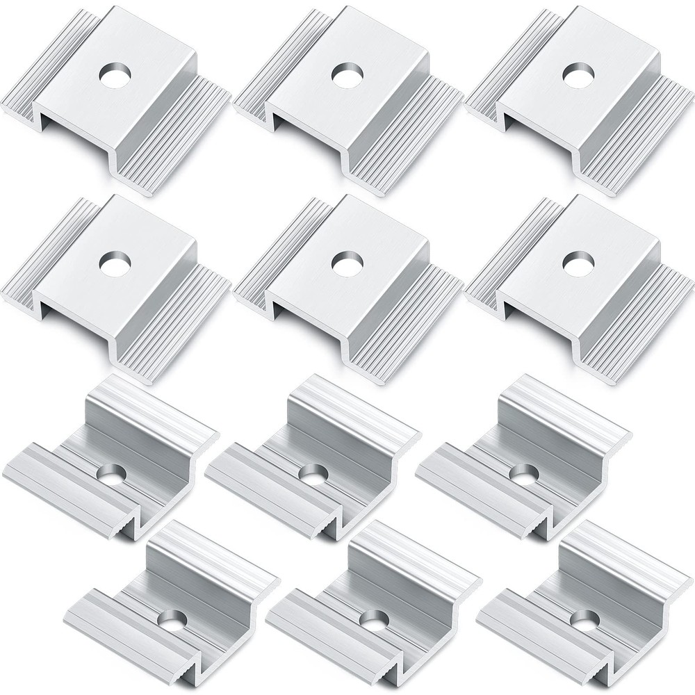 Solar Panel Mid Clamps 1.06 Inch Panel Bracket Aluminium Mounting Accessories