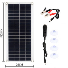 Solar Panel Kit 30W 12V Dual USB Output Solar Cells Solar Panel 20A 30A 40A 50A