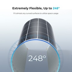Renogy 50W Flexible Solar Panel Monocrystalline Module For 12V Battery RV Van