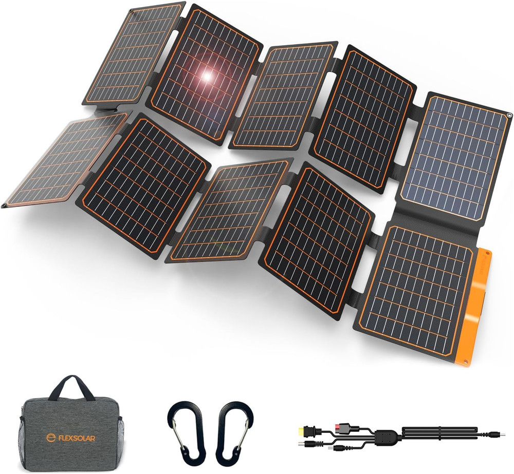 100W Portable Solar Panel – Waterproof Charger for Camping & Emergency Use
