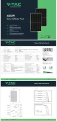 V-tac 450W Monocrystalline Solar Panel 1903x1134x35mm