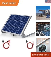 12V 50W Waterproof Solar Battery Charger with UltraSmart MPPT Technology