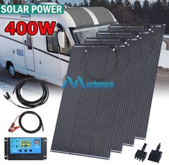 200W 400W Ultra Thin Flexible Solar Panel Kit Mono 12V for RV Rooftop Off-Grid