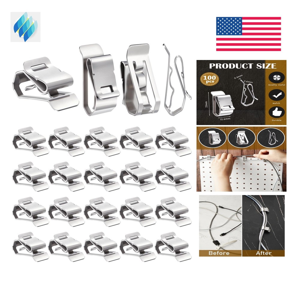Dunzy 100pc Solar Wire Clips 0.2-0.3 Inch