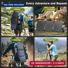 ALLPOWERS 21W 5V Foldable Solar Panel Charger, SP001 Solar Charging Kit with 5V