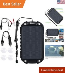 12V Solar Battery Charger with Reverse Charging Protection – Easy Installation