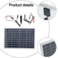Monocrystalline Solar Panel Set with Clip 20W for Clean Energy