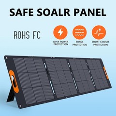 ALLWEI 200W Portable Solar Panel 18V 3-in-1 Mono PV Home Off-Grid Battery