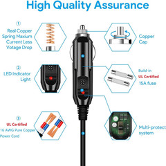 12V/24V Car Charger Cable BLUETTI AC2A AC70 AC50B EB55 Elite 200 100 V2 Portable