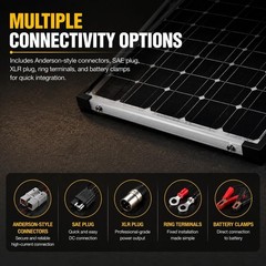 130W Off-Grid Solar Panel with Adjustable Legs – Lightweight & Portable Solution