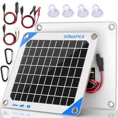 5W Solar Battery Charger Maintainer 12V Waterproof Solar Panel Trickle Charger