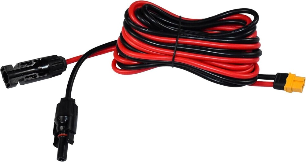 10Ft Solar Connector to XT60 Charge Cable for Solar Panel, RV, Solar Generator