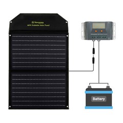 Newpowa 60W Watt 12V Portable Solar Panel Compatible With Normal Solar Generator
