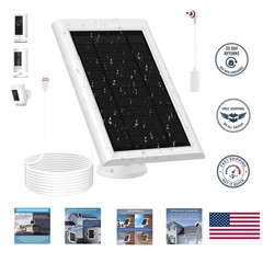 Solar Panel for Ring Camera(2nd Generation) Dustproof Waterproof 5W Solar Panel