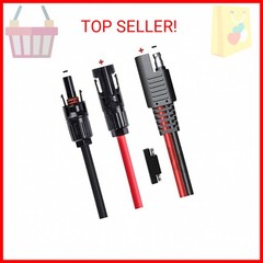 Solar Panel to SAE Adapter With MC4 Connector Extension Cable 10AWG for Easy Con