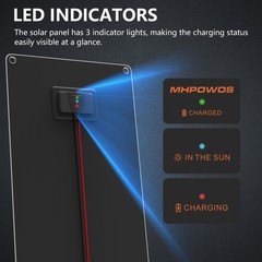 10W Battery Maintainer Solar Charger 12V Car Trickle Motorcycle RV Boat Truck US