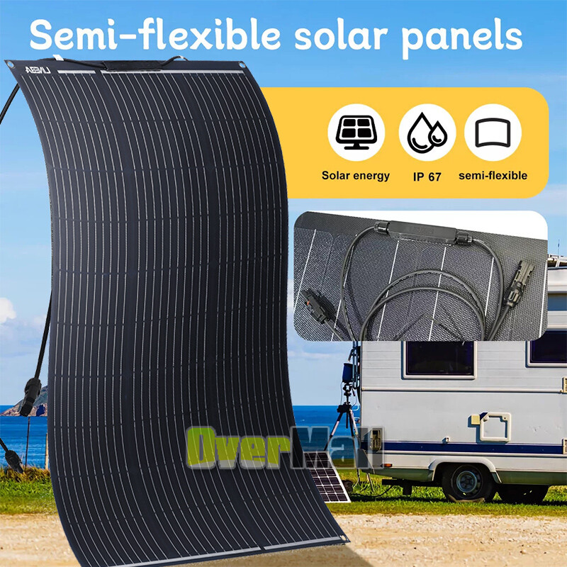 12V 200W Flexible Solar Panel Mono Caravan Camping Home Battery Charger 100 Watt