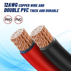 12AWG XT60 Extension Cable, Male to Female Adapter Connector Wire for RC Lipo…