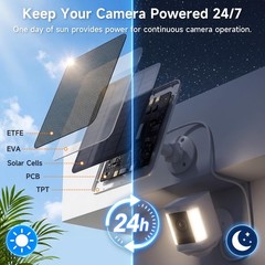 Solar Panel for Ring Camera, Compatible with Spotlight Cam/Pro/Plus Battery,