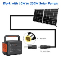 DC 7909 to DC 8020 Adapter DC7909 Male to DC8020 Female Connector for Solar