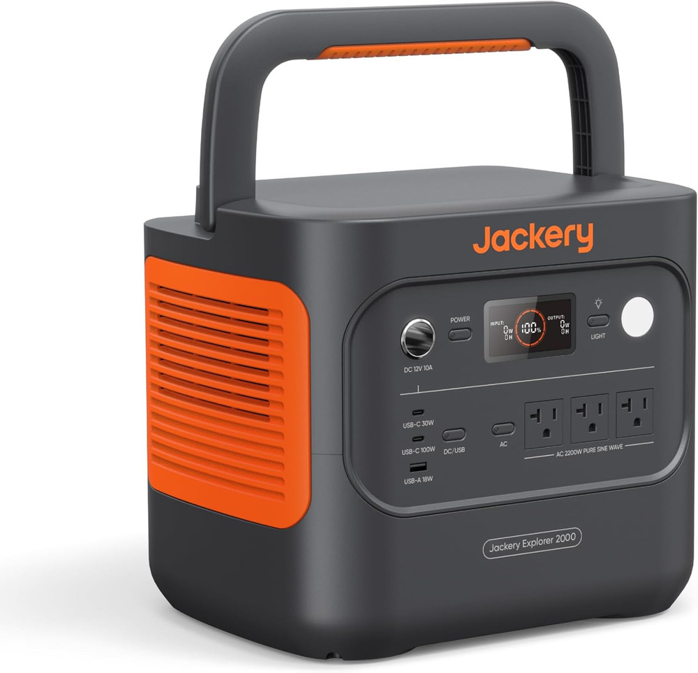 Explorer 2000 V2 Portable Power Station, 2042Wh Lifepo4 Home Backup Battery, 220
