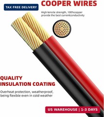 SAE Extension Cable 12AWG, SAE to SAE Extension Cord DC Power Automotive Extensi