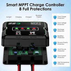 20W Solar Battery Charger Trickle Maintainer, 12V MPPT Panel Kit, IP68 Waterproo