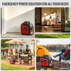 3600W Portable Generator Super Quiet Inverter Generator Ultra Lightweight for…