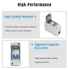 63A 1000V DC Disconnect Switch,PV DC Miniature Circuit Breaker IP65 Distribution