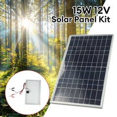 Portable Solar Panel Kit With Clips 15W 12V Waterproof Design Hot Sale