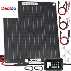 30W Solar Battery Charger: 12V Solar Car Battery Trickle Maintainer – with MPPT