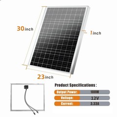 100W Solar Panel Off Grid System Solar Module PV Panel for Caravan House Boat RV
