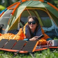 FlexSolar 40W Portable Solar Panel with USB-C PD 18W USB-A QC3.0 Ports IP67