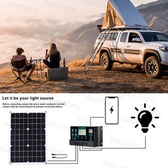 10000W Solar Kit – 500W Panel 100A MPPT Controller DC Cable 12V/24V to 110V