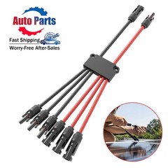 Solar Connectors Cable Y Branch Connector 2-to-6 10AWG IP68 MC4 Parallel Cable