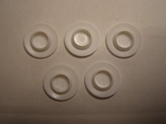 Five White Plastic HOLE PLUGS, 1/2″ Hole size, Button Plug Cap, Flush Type