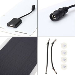 12V 5W Car Battery Solar Panel Portable Solar Power Monocrystal Backup Charger