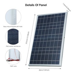 12V 10W Complete Solar Panel Kit Solar Power System Generator 100A Home Grid