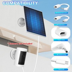 2PCS 5W 5V Solar Panel for Ring Spotlight Camera Up Cam Battery Charger Output​